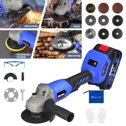 21V Cordless Angle Grinder Brushless Angle Grinder Tool,2-Position Adjustable Auxiliary Handle,for Grinding Cutting Polishing
