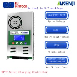 MPPT 60A Solar Charge Controller 12V 24V 36V 48V Auto Solar Panel Regulator Charging Controller With LCD Max PV 150VDC Lifepo4