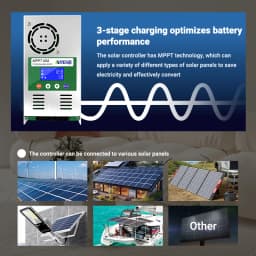 MPPT 60A Solar Charge Controller 12V 24V 36V 48V Auto Solar Panel Regulator Charging Controller With LCD Max PV 150VDC Lifepo4