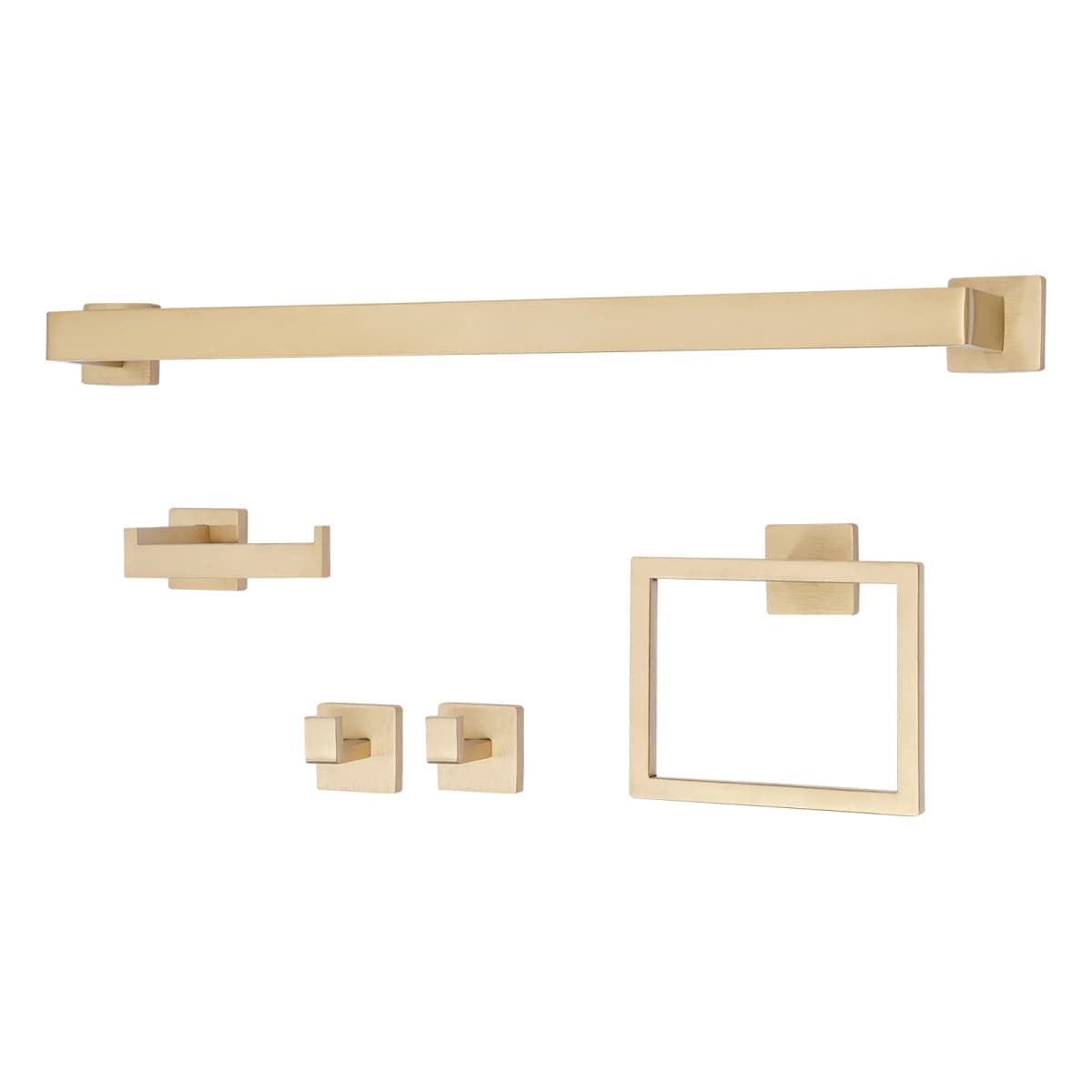 5-Pieces Bathroom Accessories Set, Bathroom Towel Bar Set, Wall Mounted Towel Bar Set