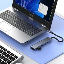 Type-C Splitter 1 to 6 adapters, 17cm short cable, multiple connector for devices