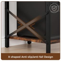 Oak & Tea Corner Desk L-Shape 120cm PC table with Adjustable Shelves & Vintage Design, office/Gaming table