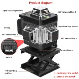 Multifunctional 16 Lines Laser Level 3° Self-leveling Machine Rechargeable Lithium Battery Leveling Tool Omnidirectional Ground