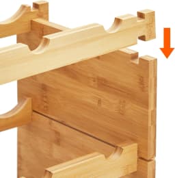 Bottles Stackable Modular Wine Rack, Tier Wooden Wine Storage Rack, Bamboo Wine Display Shelves, Wobble-Free Wine Holder