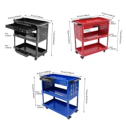 3-tier Rolling Tool Cart Tool Carts with Wheels Tool Storage Cart 3 Tier Rolling Tool Cart on Wheels