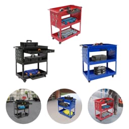 3-tier Rolling Tool Cart Tool Carts with Wheels Tool Storage Cart 3 Tier Rolling Tool Cart on Wheels
