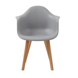 A Set of 2 Dining Chair Armchair Minimalist Retro Modern Plastic Beech Legs for Dining Room Kitchen Living Room