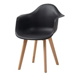 A Set of 2 Dining Chair Armchair Minimalist Retro Modern Plastic Beech Legs for Dining Room Kitchen Living Room