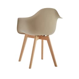 A Set of 2 Dining Chair Armchair Minimalist Retro Modern Plastic Beech Legs for Dining Room Kitchen Living Room