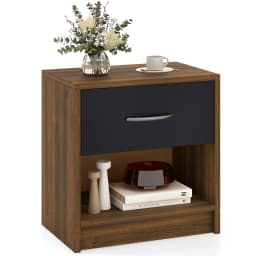 Bedside table with drawer, Small side table table with open compartment, sofa table, night chest of drawers, night console for bedroom