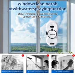 DIVEDEER White/Black Window Cleaning Robot High Suction Electric Window Cleaner Double-sided Glass Vacuum Cleaner Water Spray