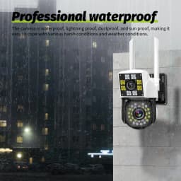 8MP 4K WiFi Security Camera Outdoor Dual lens PTZ IP Camera AI Motion Detection Night Vision CCTV Dual lens Camera