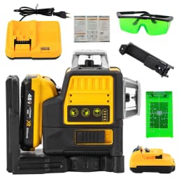 3D 12 Lines Laser Level 360 Vertical Degree 12V Lithium Battery Tool Horizontal Green Light Level Meter Outdoor