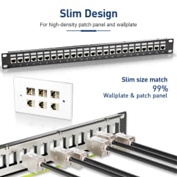 ZoeRax 24PCS Shielded RJ45 Cat7 Cat6a Keystone Jack STP Toolless Coupler Type Zinc Alloy Module Adapter Coupler 10GB Network