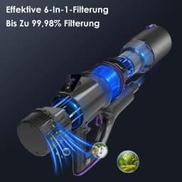 FixtFixer V10 500W Cordless Vacuum Cleaner, 80 Minute Handheld Wireless Hoover with LED Display, Home Vacuum Hoover