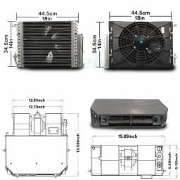 Treeligo Electric Car Air Conditioner 12V Cool Parking Air Conditioning Fan For Automotive Truck Camper Van Bus Boat Excavator