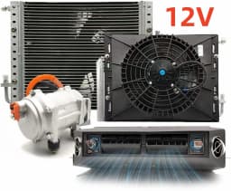 Treeligo Electric Car Air Conditioner 12V Cool Parking Air Conditioning Fan For Automotive Truck Camper Van Bus Boat Excavator
