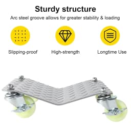 [EU Stock] 4pc Car Tire Wheel Trolley Dollies Vehicle Skates Moving Tire with 4 Casters Universal Wheels Car Movers Auto Repair