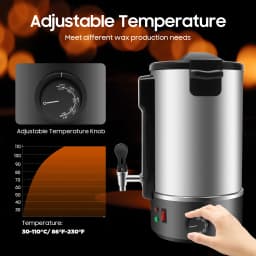 8L Wax Melter For Candle Making Large Wax Melting Pot With Spout DIY Candle Melting Pot for small wax business and making candle