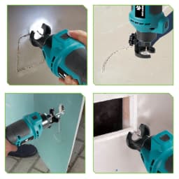 NEWBRNY Brushless Electric Drywall Cut Out Tool Cordless Grinding Machine Cutting Househeld Power Tool For Makita Battery Pin