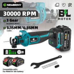 NEWBRNY Brushless Electric Drywall Cut Out Tool Cordless Grinding Machine Cutting Househeld Power Tool For Makita Battery Pin