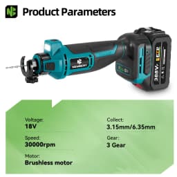 NEWBRNY Brushless Electric Drywall Cut Out Tool Cordless Grinding Machine Cutting Househeld Power Tool For Makita Battery Pin