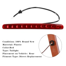 Artudatech Rear High Mount Brake Stop Light Lamp For FIAT 500 CONVERTIBLE 2009-2018