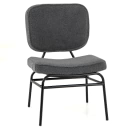 Dining room chair, Sherpa kitchen chair with curved seat and backrest, upholstery chair weighing up to 150 kg, living room chair