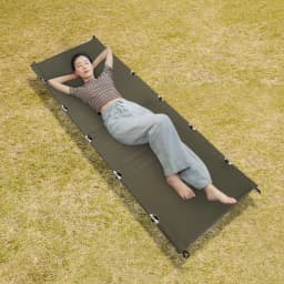 Camping Cot Outdoor Foldable Bed Single Sleeping Pad Lounge Chair 190*65CM for Picnic Travel Camping Hiking Mountaineering