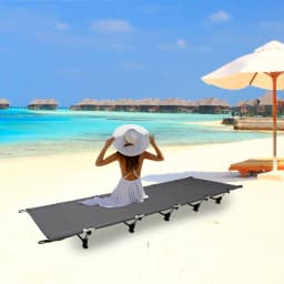 Camping Cot Outdoor Foldable Bed Single Sleeping Pad Lounge Chair 190*65CM for Picnic Travel Camping Hiking Mountaineering