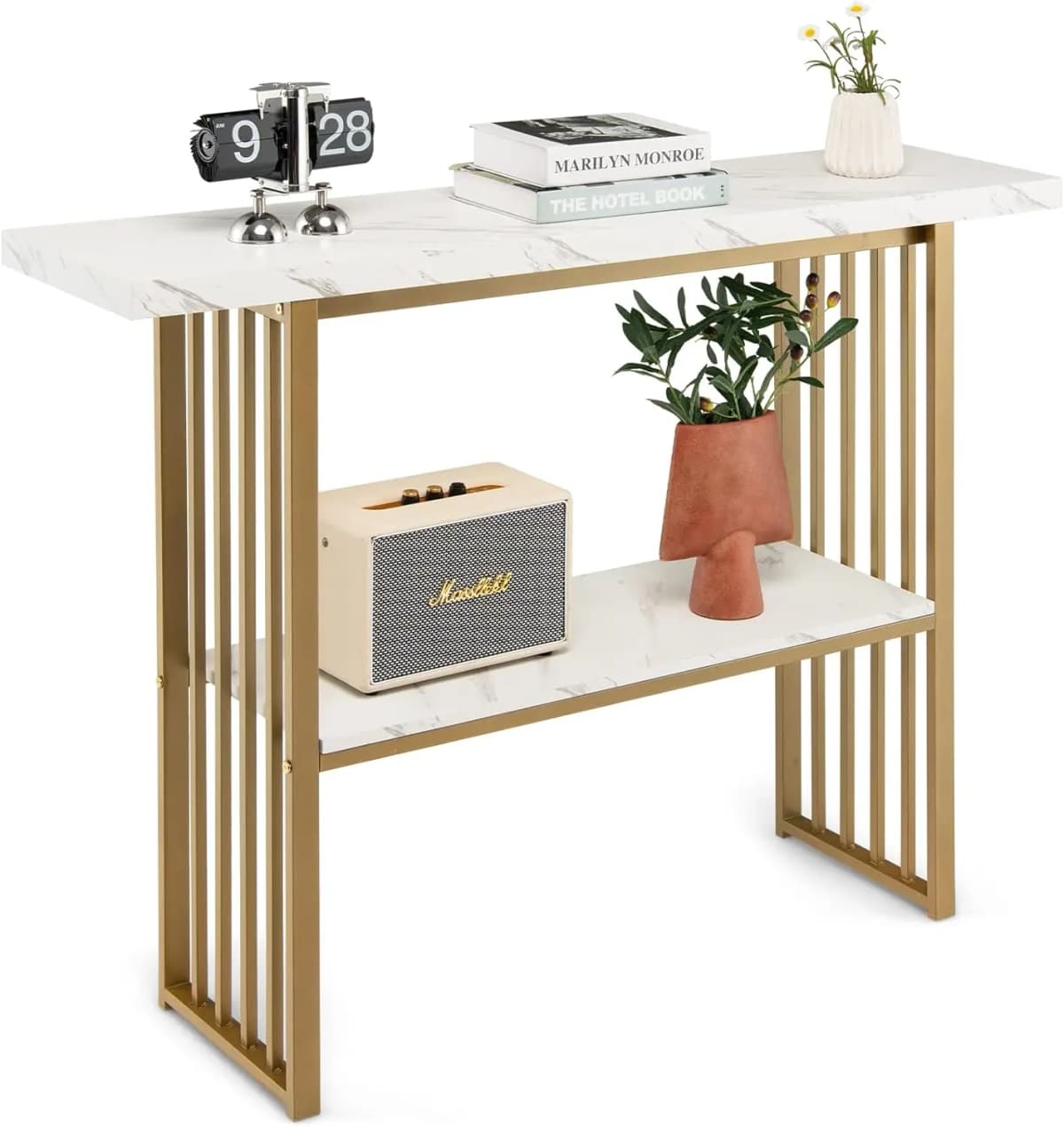Modern multifunctional storage entrance table with fall protection, 50 kg load capacity