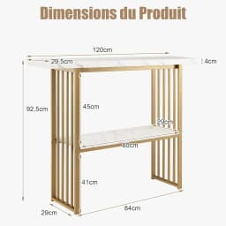 Modern multifunctional storage entrance table with fall protection, 50 kg load capacity
