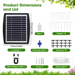 Outdoor Solar Power Timer Smart Drip Irrigation System Watering Machine Intelligent Irrigation Machine 3W Integrated Control