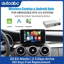AUTOABC Wireless Carplay Android Auto Adapter for Mercedes Benz NTG5.0 GLC CLA GLA GLE A B E C Class W205 W176 C117 W246 Android