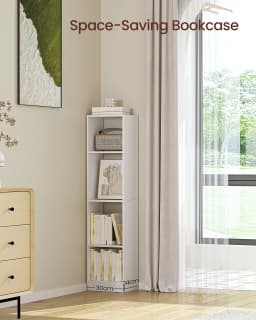 Bookcase, Cube Shelf, Modern Open Wooden Shelving Unit, Storage Shelves and Display Shelves for Living Room, White
