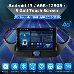 ESSGOO 8Core 128G 9" For Hyundai i10 II IA/BA 13-16 Android 14 Car Radio CarPlay Android Auto GPS Navi4G Wifi FM RDS BT DSP 2DIN