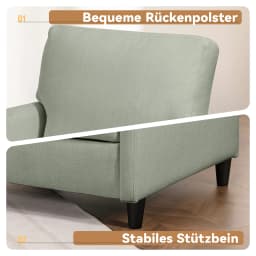 COMHOMA Relax armchair TV armchair TV armchair lounge armchair armchair living room single sofa for bedroom reading corner linen cover