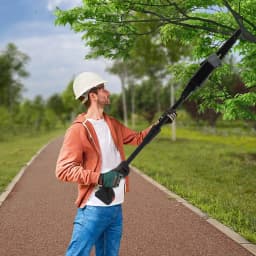 1500mAh 552W Cordless Pole Saw 4.1ft Adjustable 66ft/s Chain Speed Safety Lock for Garden Tree Pruning