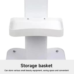 Beauty Cart Rolling Salon Trolley Hairdressing SPA Tattoo Storage Service Instrument Tray Stand White with 360 ° Universal Wheels