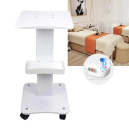 Beauty Cart Rolling Salon Trolley Hairdressing SPA Tattoo Storage Service Instrument Tray Stand White with 360 ° Universal Wheels