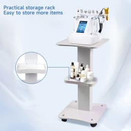 Beauty Cart Rolling Salon Trolley Hairdressing SPA Tattoo Storage Service Instrument Tray Stand White with 360 ° Universal Wheels