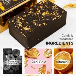 AILKE 24K Glod Flawlessly Soap bar,Moisturizing, Lightening, Dark Spots Removal, Lighten, Even Skin Tone, Nourish Skin Care Kit