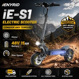 IENYRID S1 Scooters Daily Travel And Commuting E-Scooter, 48V15Ah Battery Smart LCD Display Electric Scooter,10-inch Air Off-road Tires City Scooters Electric