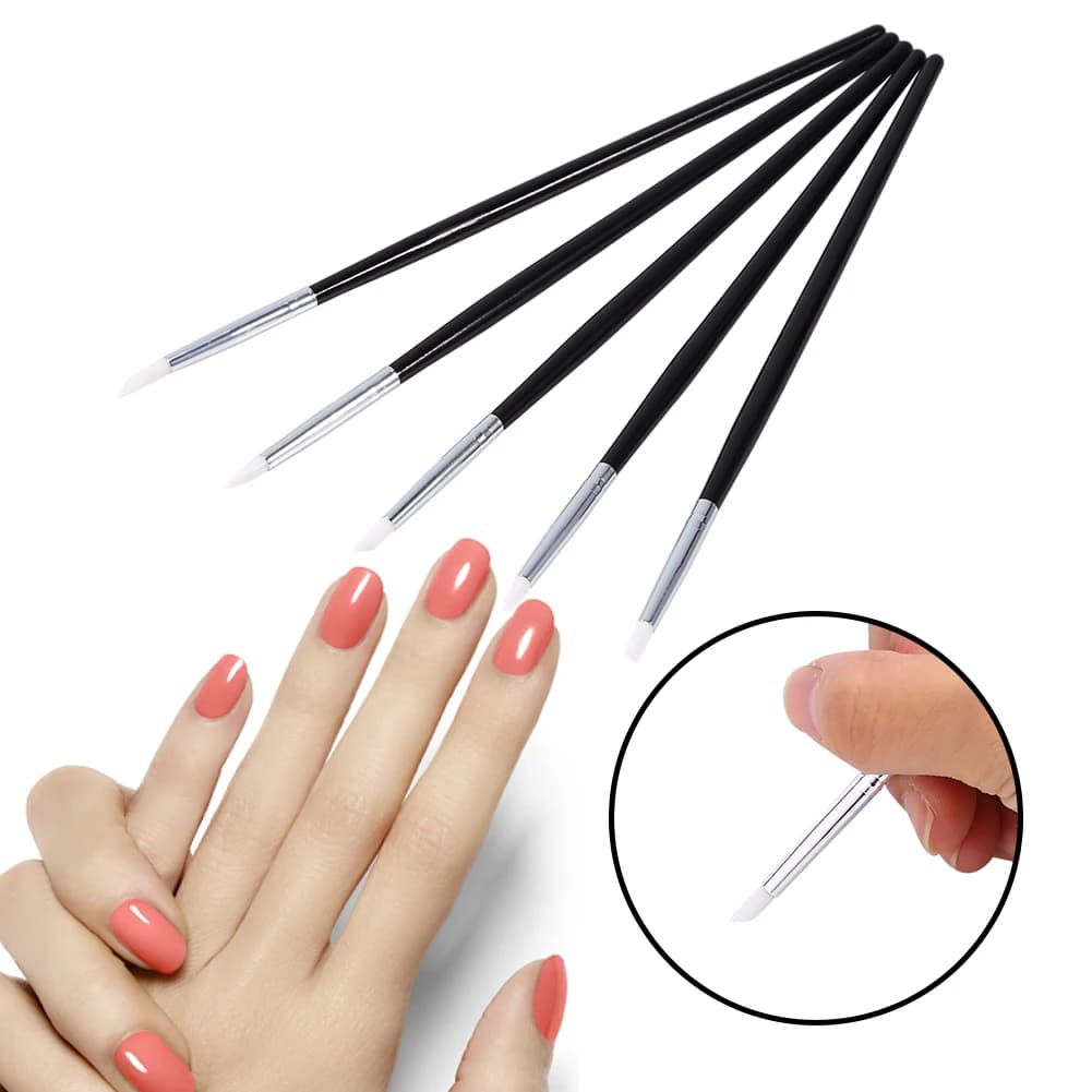 Soft Silicone Nail Art design stamp Pen Brush Carving Craft brushes Pencil Tools Nail Art Pencil Silicone