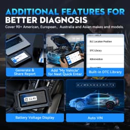 XTOOL D6S Car Diagnostic Tool All System OBD2 Automotive Scanner 4-IN-1 Live Data with 33+ Services Lifetime Free Update Built-in CANFD FCA