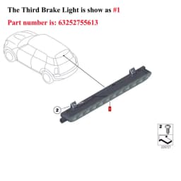 Rear Brake Light For Mini Cooper R55 Wagon 2007-2014 Third Brake Lights Clear Lens Additional Signal Lamp Assembly 63252755613