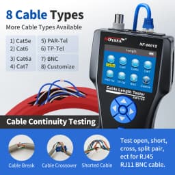 NOYAFA NF-8601S Network Cable Tester Anti-Interference Cable Tracker PING Tester RJ45 RJ11 Measure Length Tester Network Tools