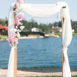 White Tulle Wedding Arch Chiffon Sheer Drapes for Baby Shower Birthday Party Backdrop Curtains Christmas Decoration Home Supplie