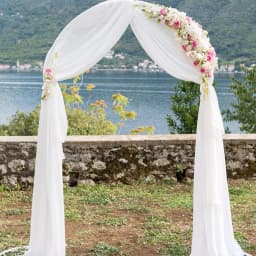 White Tulle Wedding Arch Chiffon Sheer Drapes for Baby Shower Birthday Party Backdrop Curtains Christmas Decoration Home Supplie