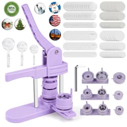 3 in 1 DIY Pin Button Maker Machine 25/32/58mm Badge Press Machine with 300pcs Button Parts Easy to Use Save Time and Energy
